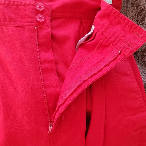 Vintage Gitano High Waisted Pants 11/12 Red - Picture 10 of 12